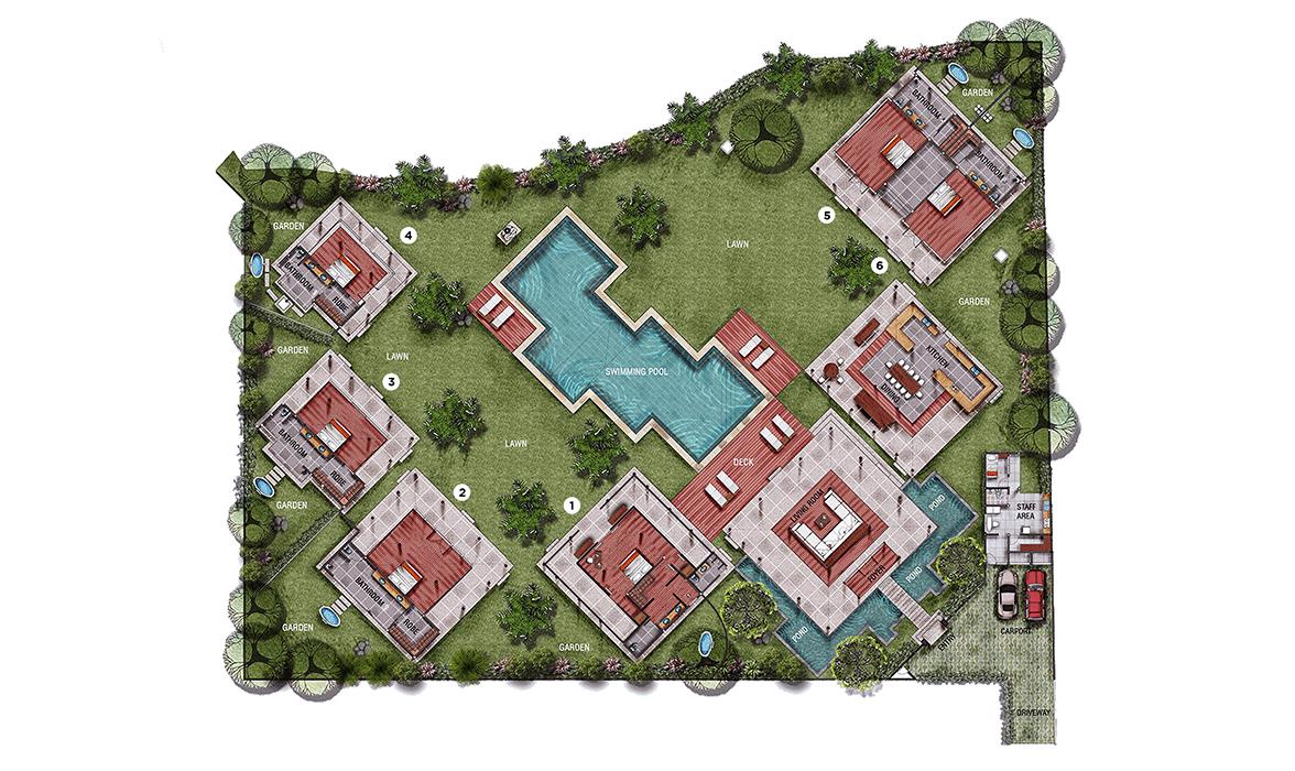 Bali Ethnic Villa - Villa Ka - Floor Plan