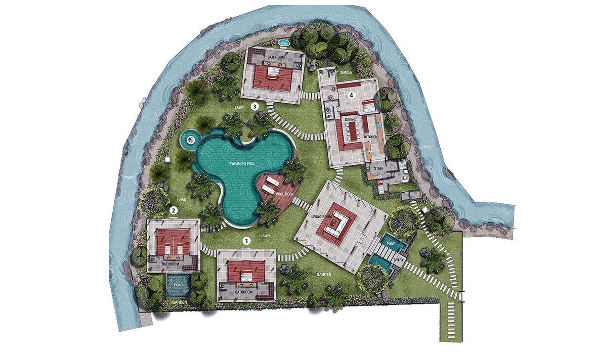 Bali Ethnic Villa - The Wellness Kocoon - Floor Plan